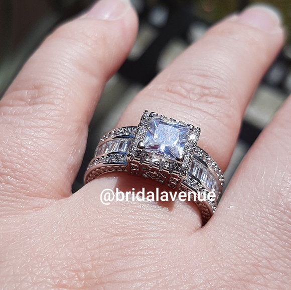 Silver Simulated Diamond Reign in My Heart - Picture 7 of 14